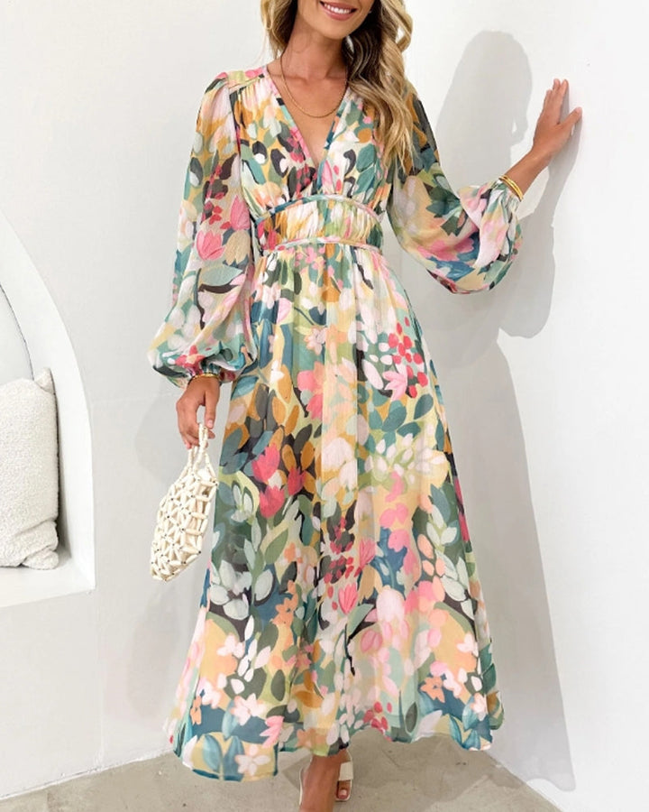Elvira - Długa sukienka w stylu boho chic