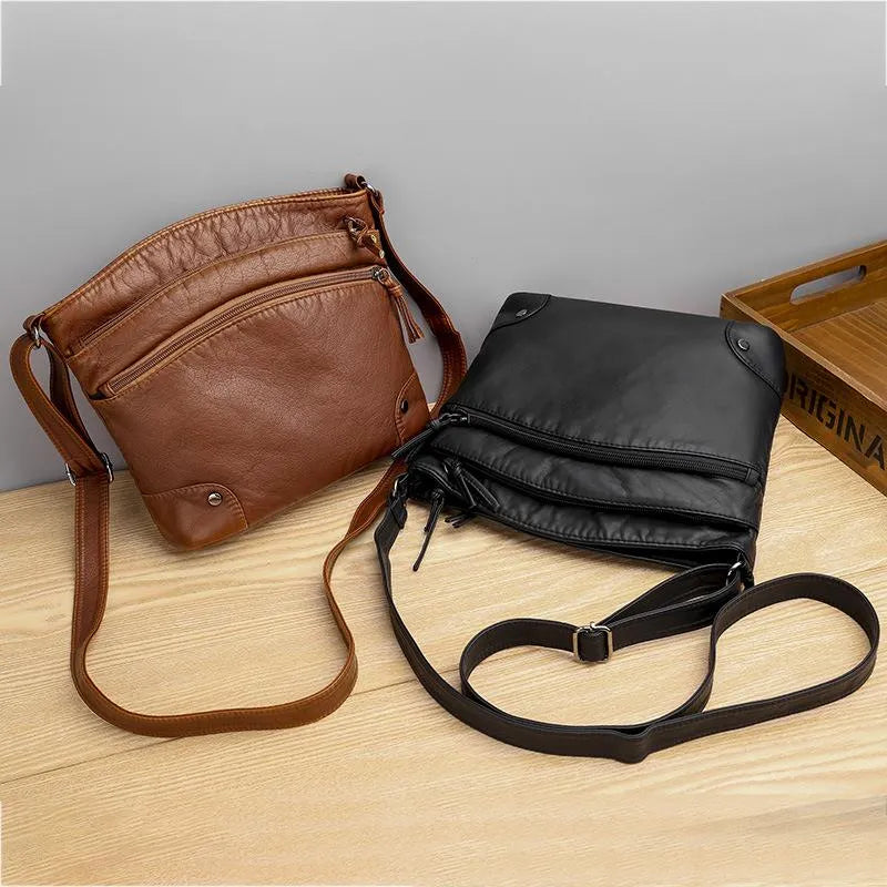 Barbara's Bags - Vintage Charm Leather Crossbody Bag