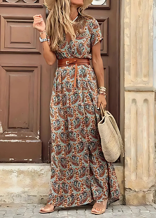 Idalia – Elegancka długa sukienka w stylu boho 