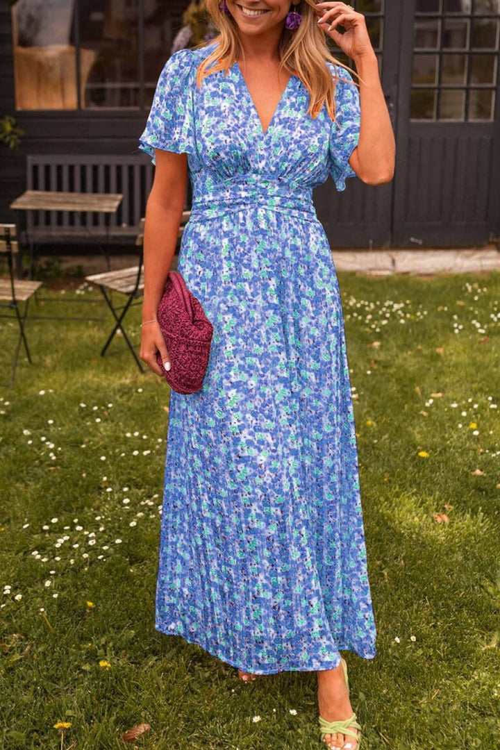 Pauline - Długa sukienka w kwiaty