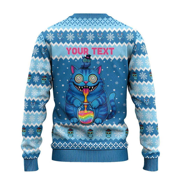 Natal Feio Personalizado com Gatos Psicadélicos