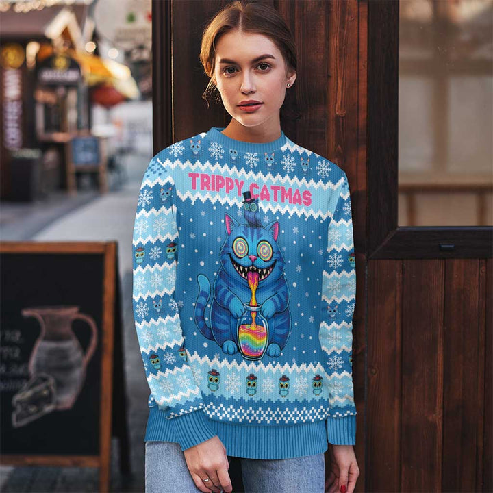 Natal Feio Personalizado com Gatos Psicadélicos