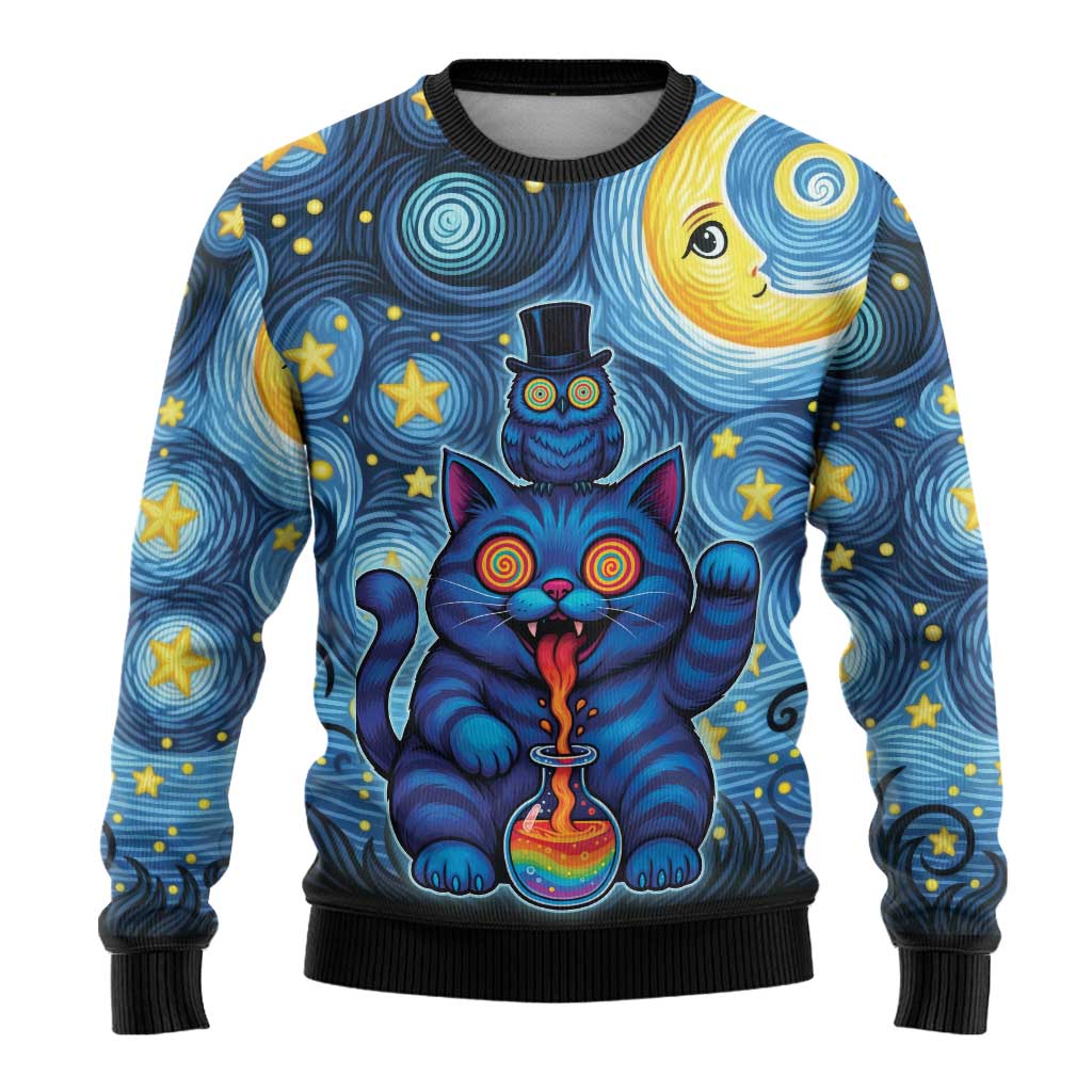 Gato e Coruja Psicadélicos Feios