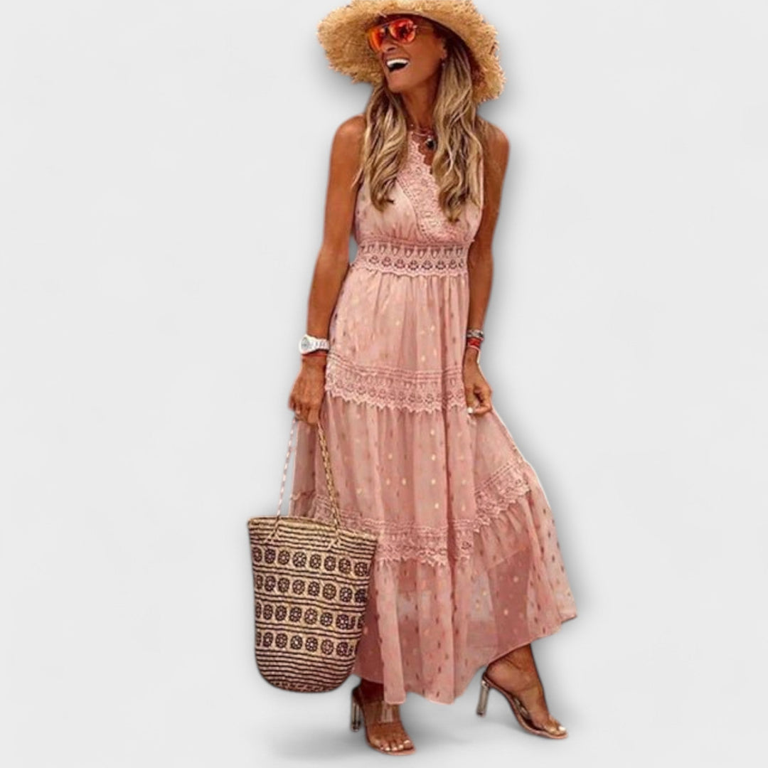 Lola - sukienka maxi z koronki boho 