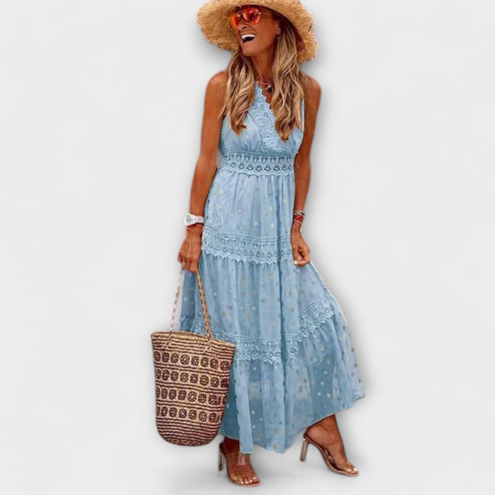 Lola - sukienka maxi z koronki boho 