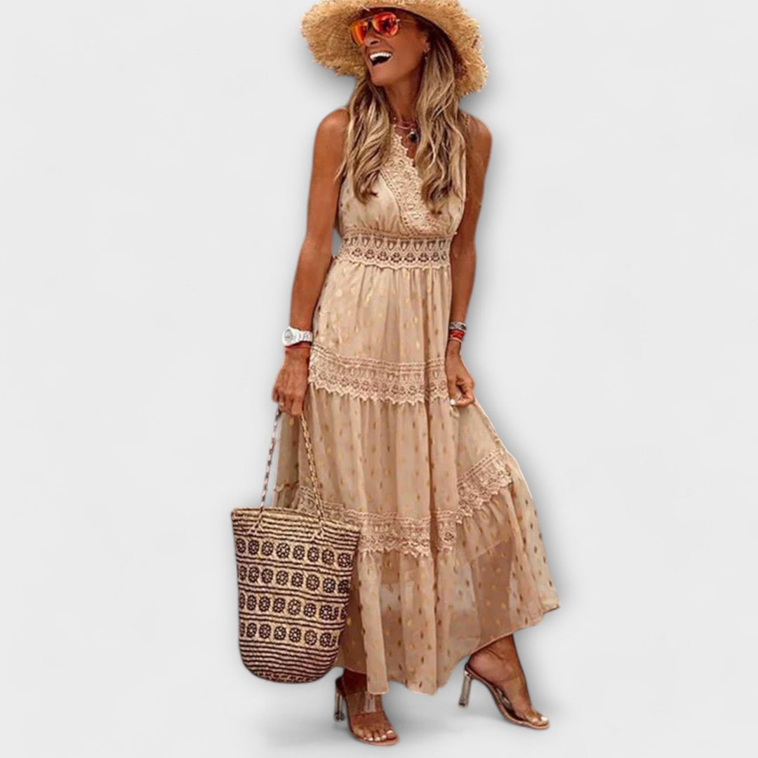 Lola - sukienka maxi z koronki boho 