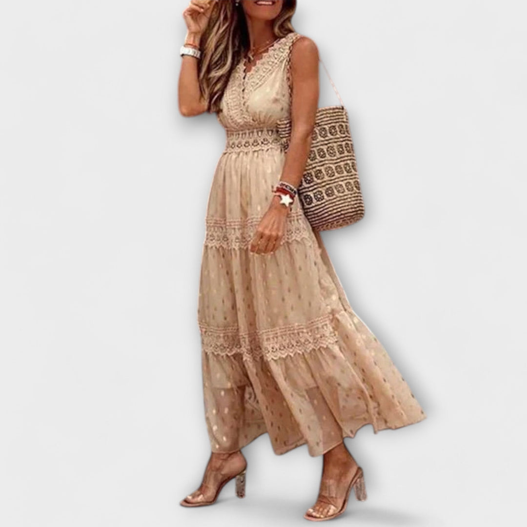 Lola - sukienka maxi z koronki boho 