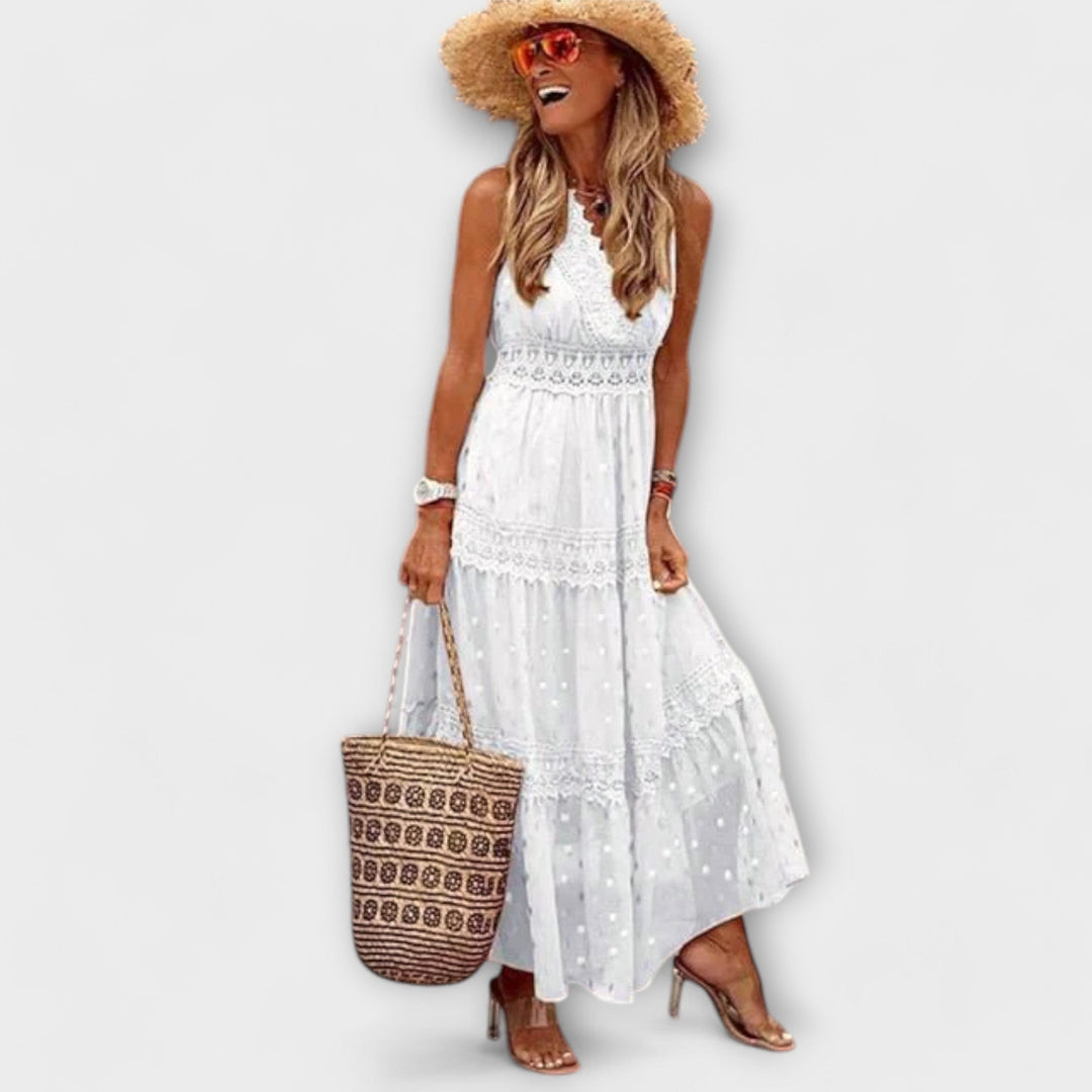 Lola - sukienka maxi z koronki boho 