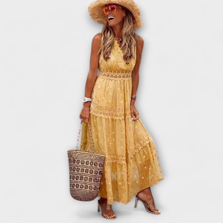 Lola - sukienka maxi z koronki boho 