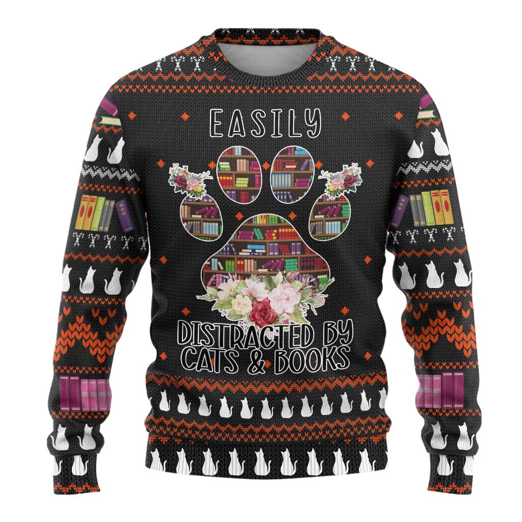 Gato e Livros Natal Feio