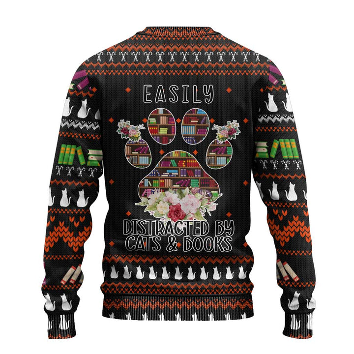 Gato e Livros Natal Feio