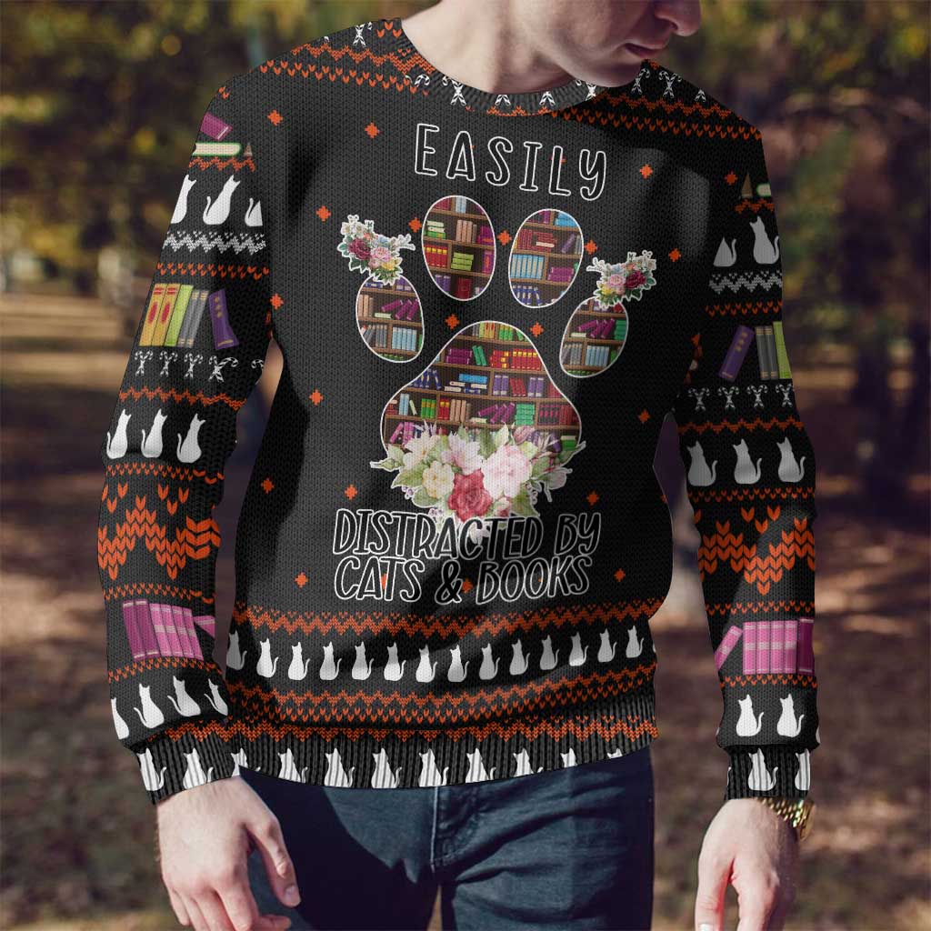 Gato e Livros Natal Feio