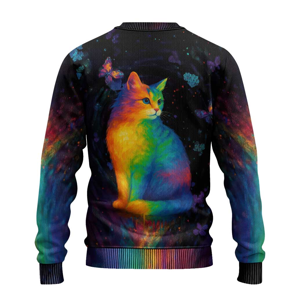 Cat Colorful Christmas Ugly Christmas