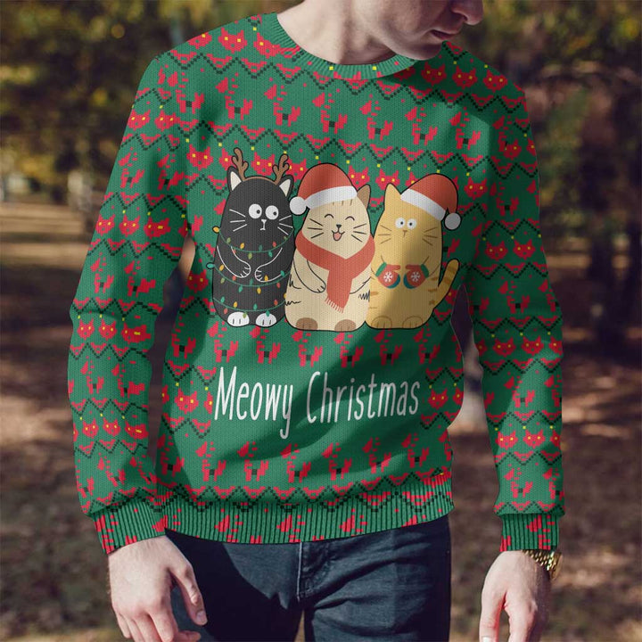 Cat Meowy Christmas Ugly Christmas