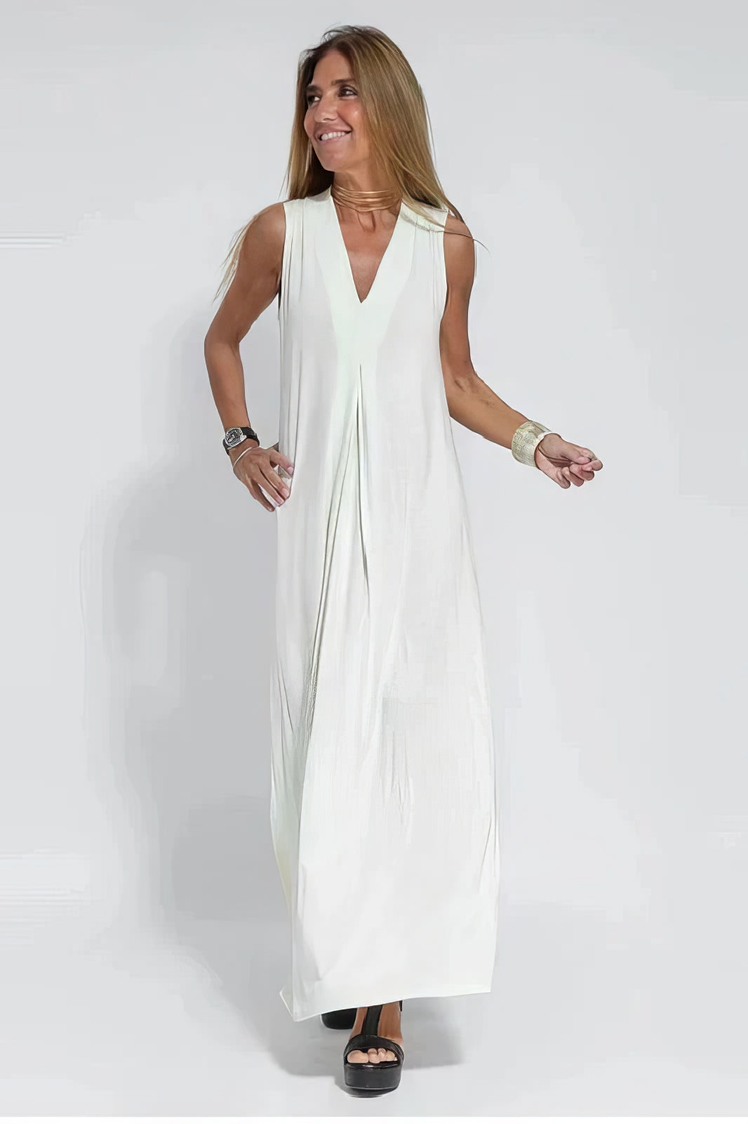 Rhona – Elegancka długa sukienka 